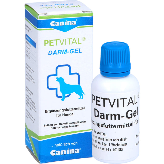 Canina Petival Darm-Gel Ergänzungsfuttermittel zur Stabilisierung der Darmflora für Hunde, 30 ml Gel