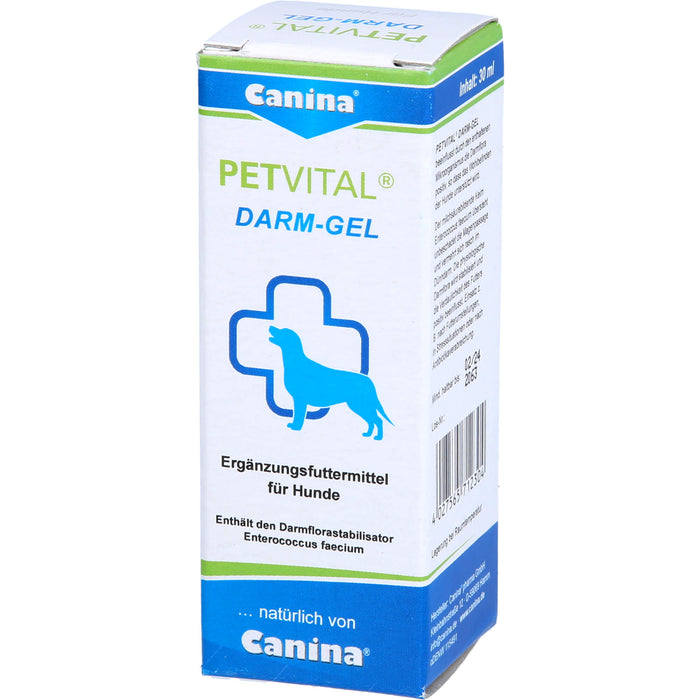 Canina Petival Darm-Gel Ergänzungsfuttermittel zur Stabilisierung der Darmflora für Hunde, 30 ml Gel