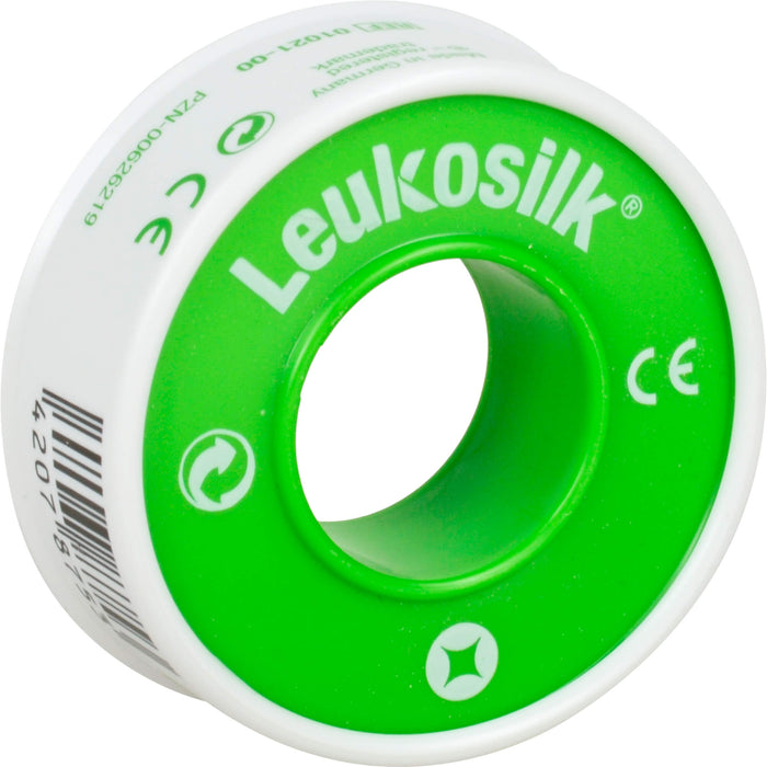 Leukosilk 5 m x 1,25 cm Fixierpflaster, 1 St. Pflaster