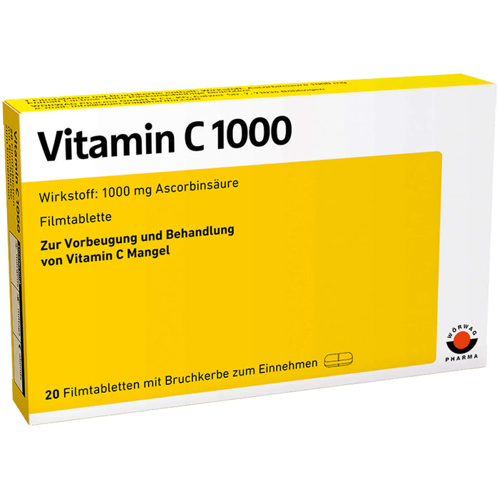 WÖRWAG Pharma Vitamin C 1000 Filmtabletten, 20 St. Tabletten