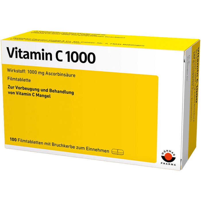 WÖRWAG Pharma Vitamin C 1000 Filmtabletten, 100 St. Tabletten