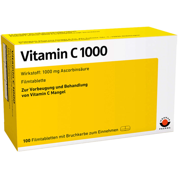 WÖRWAG Pharma Vitamin C 1000 Filmtabletten, 100 St. Tabletten