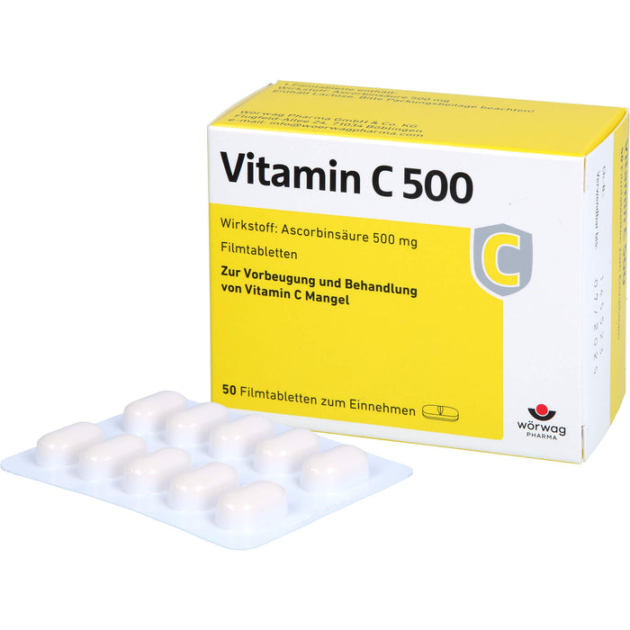 Vitamin C 500 Filmtabletten, 50 St. Tabletten