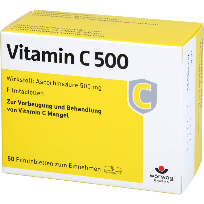 Vitamin C 500 Filmtabletten, 50 St. Tabletten