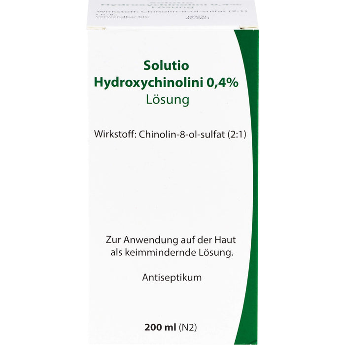 Solutio Hydroxychinolini 0,4%, Lösung zur Anwendung auf der Haut, 200 ml LOE