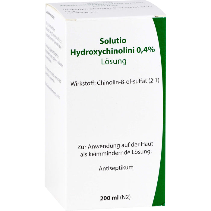 Solutio Hydroxychinolini 0,4%, Lösung zur Anwendung auf der Haut, 200 ml LOE