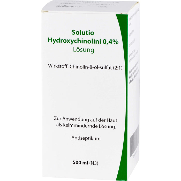 Solutio Hydroxychinolini 0,4%, Lösung zur Anwendung auf der Haut, 500 ml LOE