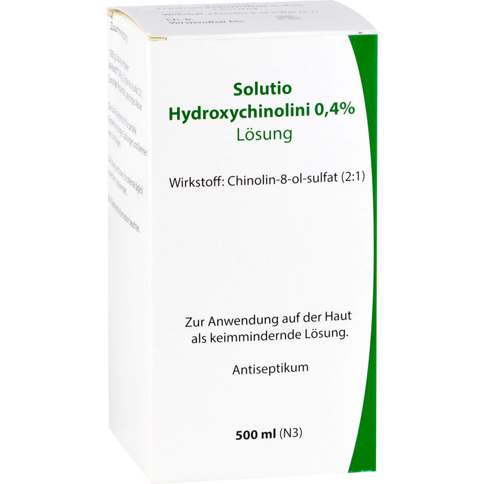 Solutio Hydroxychinolini 0,4%, Lösung zur Anwendung auf der Haut, 500 ml LOE