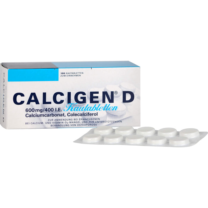 CALCIGEN D 600 mg/400 I.E. Kautabletten, 100 St KTA