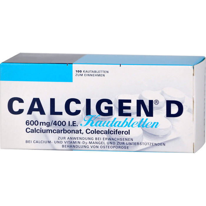 CALCIGEN D 600 mg/400 I.E. Kautabletten, 100 St KTA