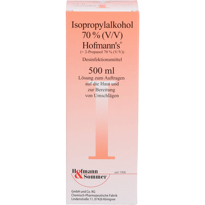Isopropylalkohol 70% Hofmann's, 500 ml Lösung