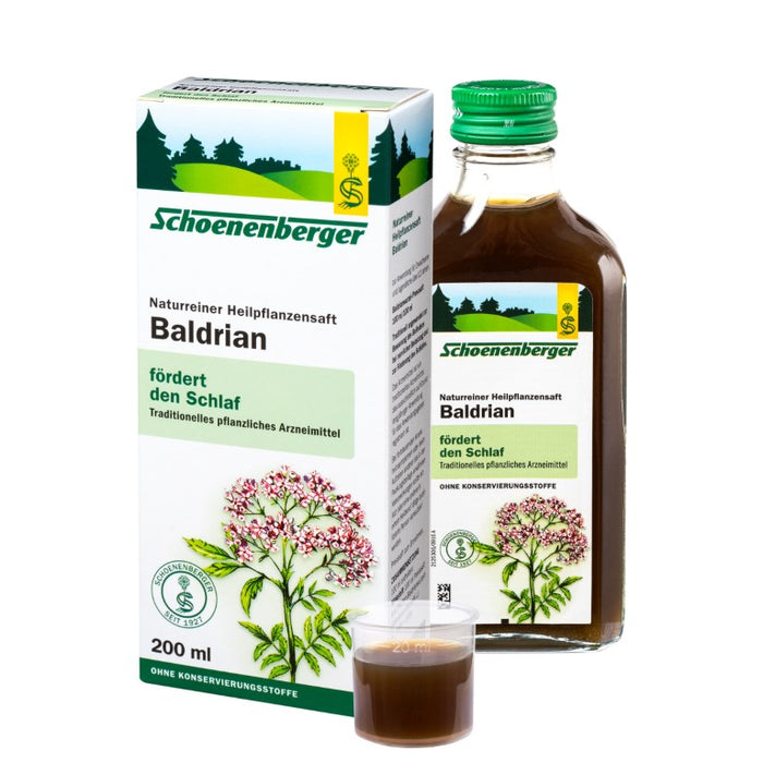 Schoenenberger naturreiner Heilpflanzensaft Baldrian fördert den Schlaf, 200 ml Lösung