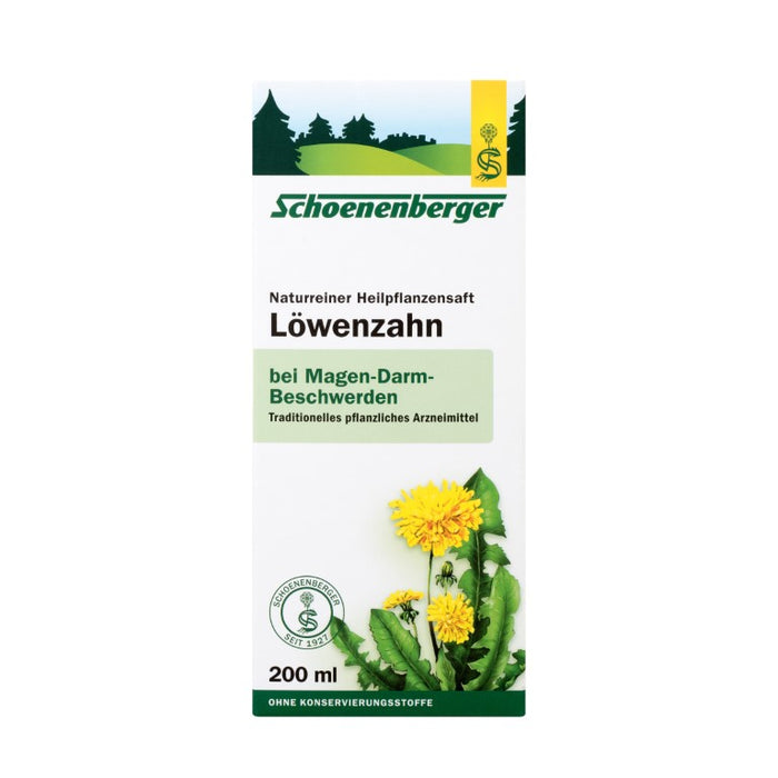 Schoenenberger Löwenzahn naturreiner Heilpflanzensaft, 200 ml Lösung