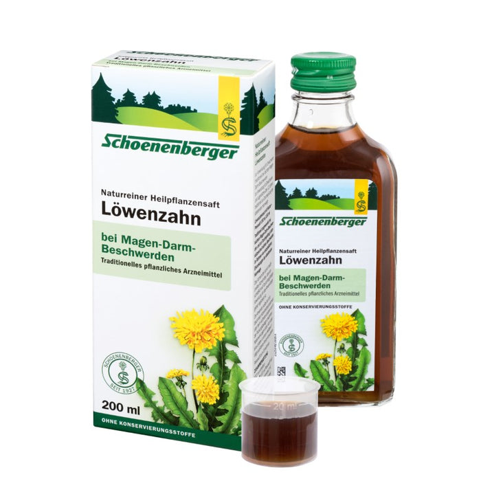 Schoenenberger Löwenzahn naturreiner Heilpflanzensaft, 200 ml Lösung