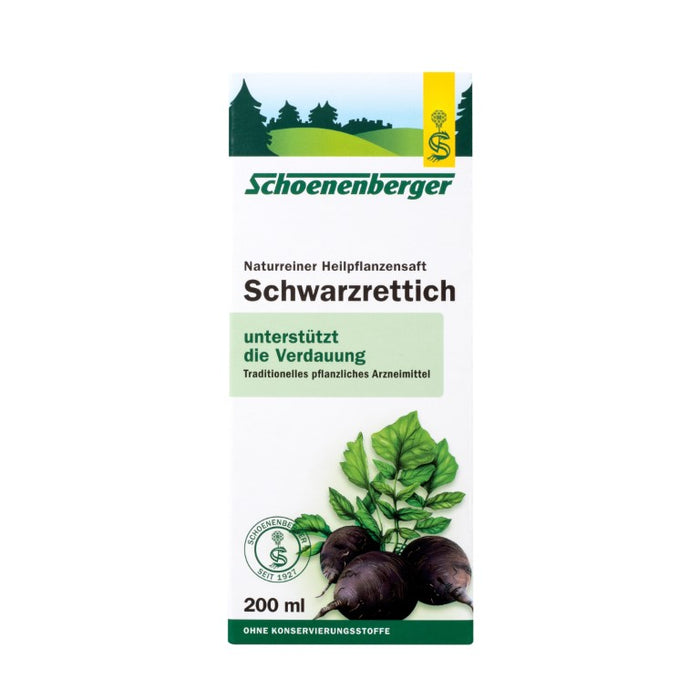 Schoenenberger Schwarzrettich naturreiner Heilpflanzensaft, 200 ml Lösung