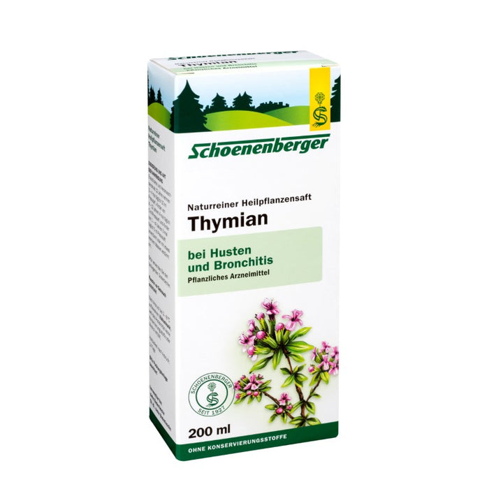 Schoenenberger Thymian naturreiner Heilpflanzensaft, 200 ml Lösung
