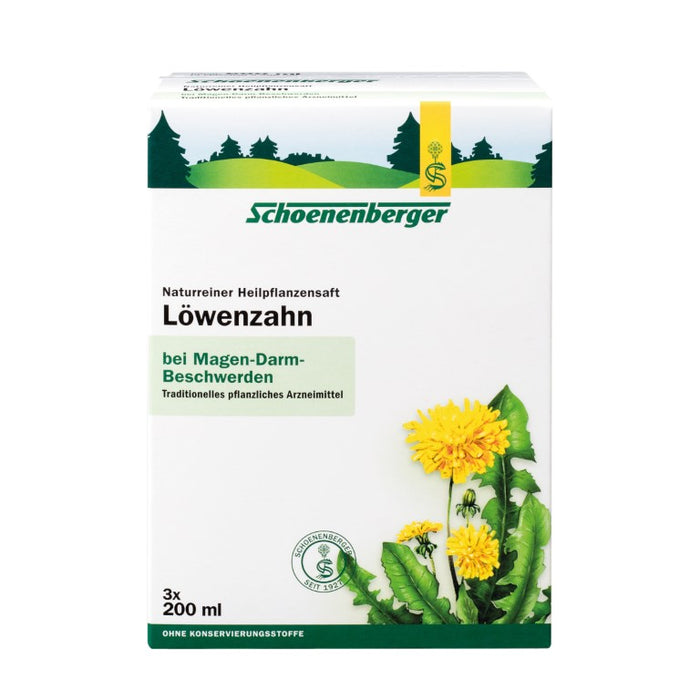 Schoenenberger Löwenzahn naturreiner Heilpflanzensaft, 600 ml Lösung