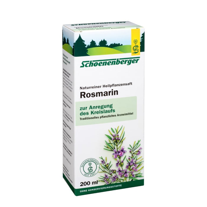 Schoenenberger Naturreiner Heilpflanzensaft Rosmarin, 200 ml Lösung