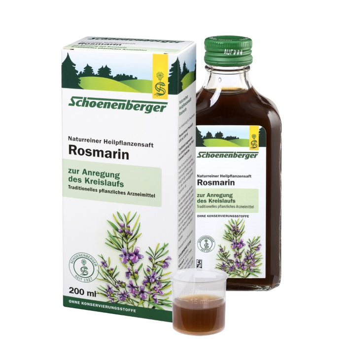 Schoenenberger Naturreiner Heilpflanzensaft Rosmarin, 200 ml Lösung