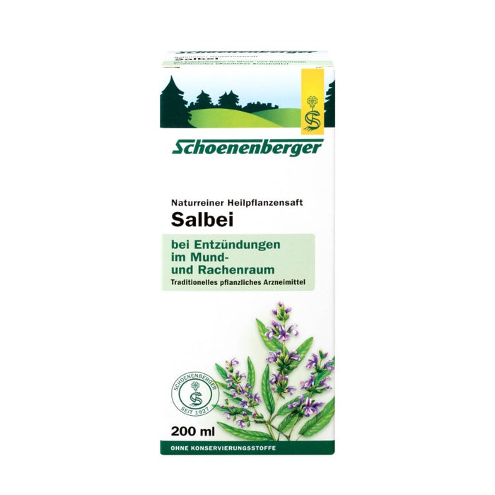 Schoenenberger Salbei naturreiner Heilpflanzensaft, 200 ml Lösung
