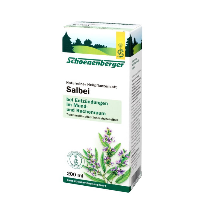 Schoenenberger Salbei naturreiner Heilpflanzensaft, 200 ml Lösung
