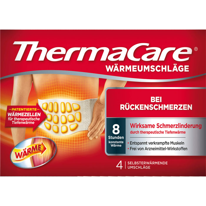 ThermaCare Wärmeumschläge bei Rückenschmerzen, 4 St. Pflaster