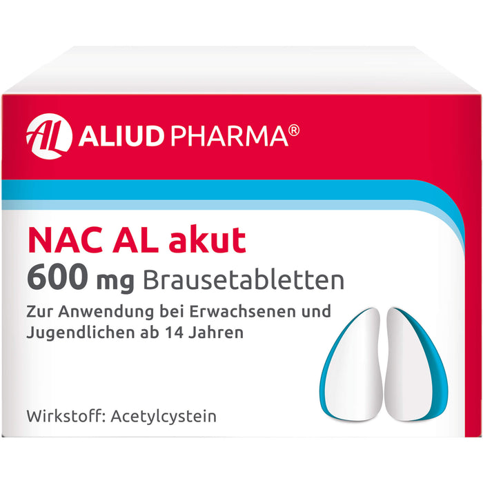 NAC AL akut 600 mg Brausetabletten zur Schleimlösung bei Atemwegserkrankungen, 20 St. Tabletten