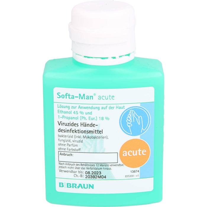 Softa-Man acute viruzides Hände-Desinfektionsmittel Lösung, 100 ml Lösung