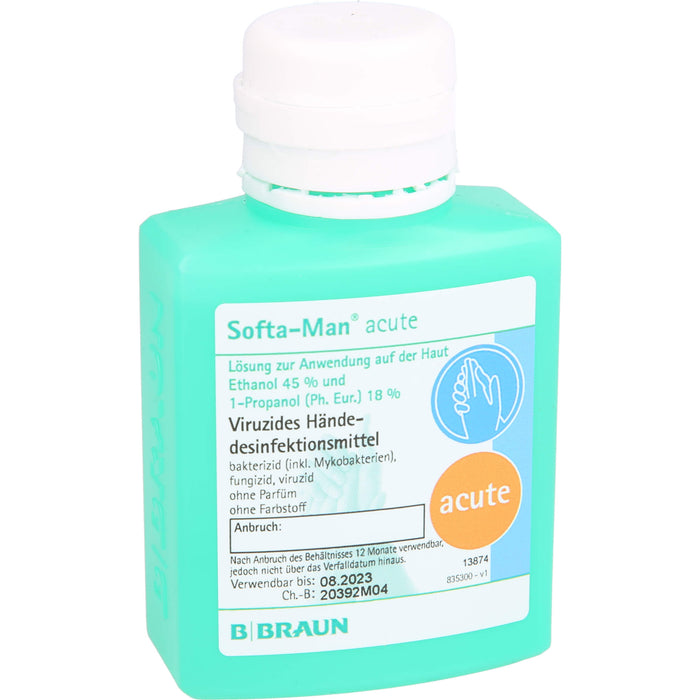 Softa-Man acute viruzides Hände-Desinfektionsmittel Lösung, 100 ml Lösung