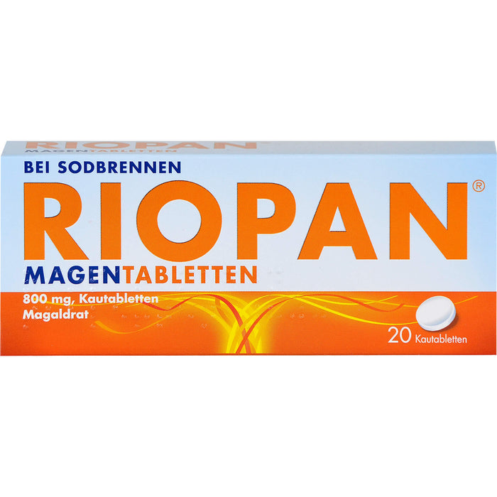 RIOPAN Magentabletten bei Sodbrennen Kautabletten, 20 St. Tabletten