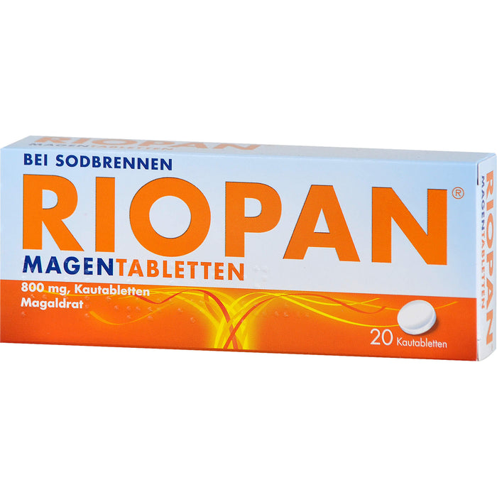 RIOPAN Magentabletten bei Sodbrennen Kautabletten, 20 St. Tabletten