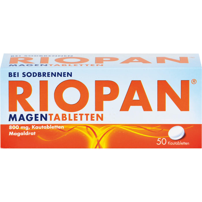 RIOPAN Magentabletten bei Sodbrennen Kautabletten, 50 St. Tabletten