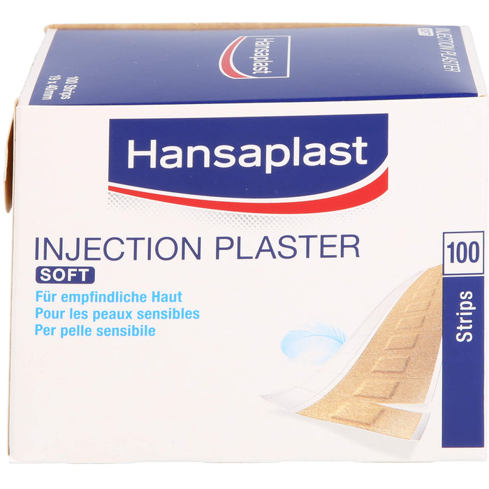 Hansaplast Soft Injektionspflaster 1,9 cm x 4 cm für empfindliche Haut, 100 St. Pflaster