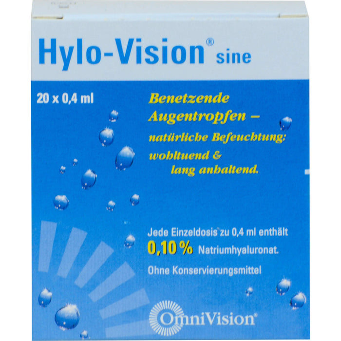 Hylo-Vision sine Einzeldosen, 20 St. Einzeldosispipetten