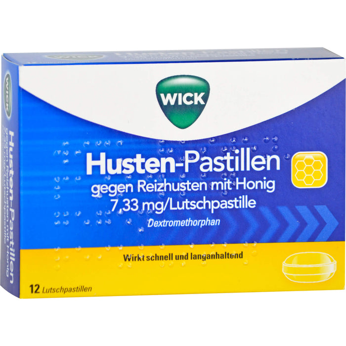 WICK Husten-Pastillen gegen Reizhusten Lutschpastillen, 12 St. Tabletten