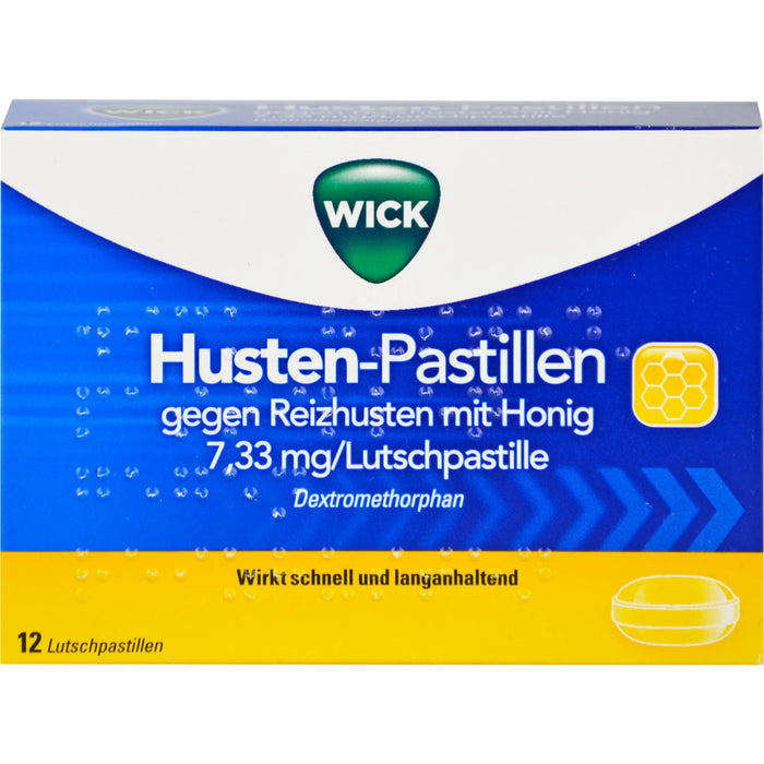 WICK Husten-Pastillen gegen Reizhusten Lutschpastillen, 12 St. Tabletten
