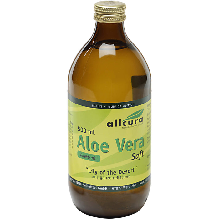 allcura Aloe Vera Saft aus ganzen Blättern, 500 ml Lösung