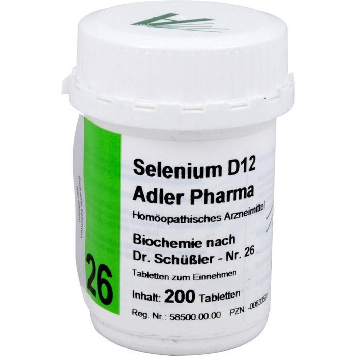 Adler Pharma Selenium D12 Biochemie nach Dr. Schüßler Nr. 26 Tabletten, 200 St. Tabletten
