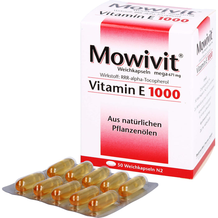 Mowivit mega Vitamin E 1000 Kapseln, 50 St. Kapseln
