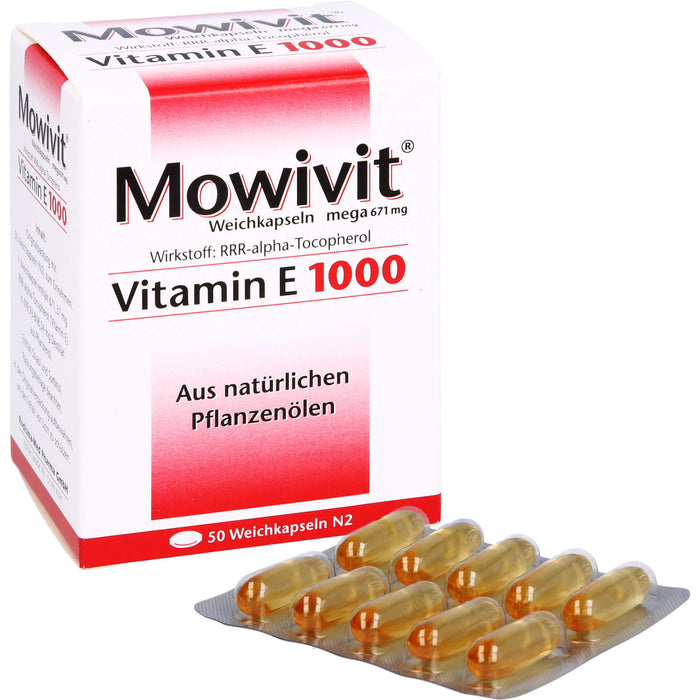 Mowivit mega Vitamin E 1000 Kapseln, 50 St. Kapseln