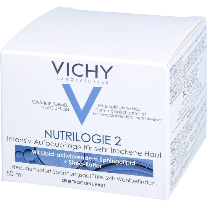VICHY Nutrilogie 2 Intensiv-Aufbaupflege für sehr trockene Haut, 50 ml Creme