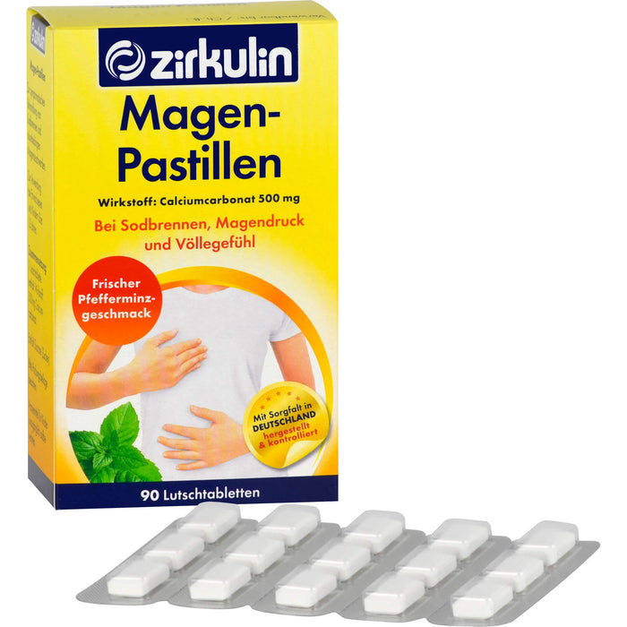 Zirkulin Magenpastillen bei Sobrennen, Magendruck und Völlegefühl, 90 St. Tabletten