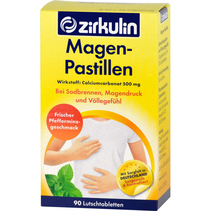 Zirkulin Magenpastillen bei Sobrennen, Magendruck und Völlegefühl, 90 St. Tabletten