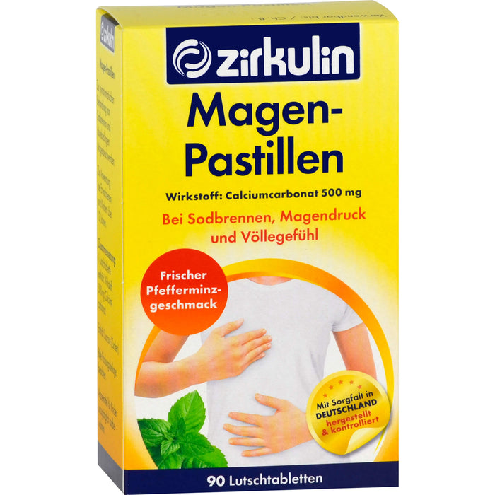 Zirkulin Magenpastillen bei Sobrennen, Magendruck und Völlegefühl, 90 St. Tabletten