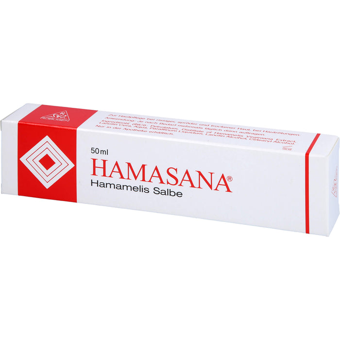 HAMASANA Hamamelis Salbe zur Hautpflege bei rissiger, spröder und trockener Haut, 50 g Salbe