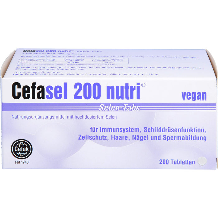 Cefasel 200 nutri Selen-TABS, 200 St TAB