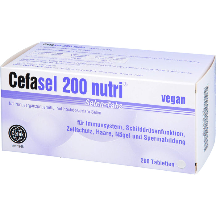 Cefasel 200 nutri Selen-TABS, 200 St TAB