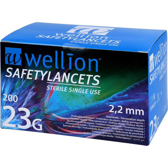 Wellion Safetylancets 23G Sicherheitseinmallanz, 200 St LAN
