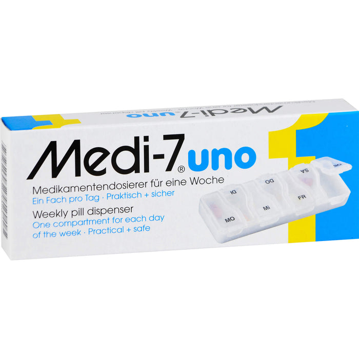 Medi-7 Uno Medikamentendosierer für eine Woche, ein Fach pro Tag, 1 St. Behältnis