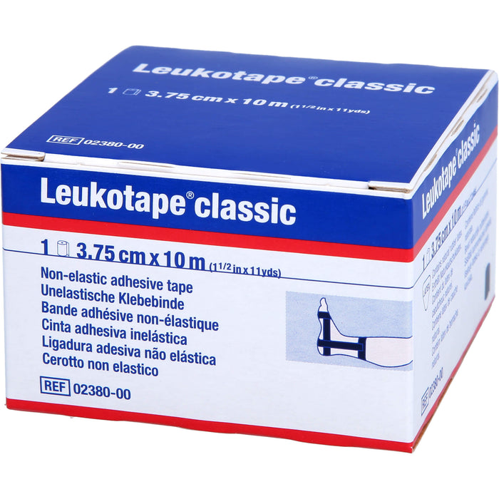 Leukotape classic 3,75 cm x 10 m schwarz Klebebinde, 1 St. Packung